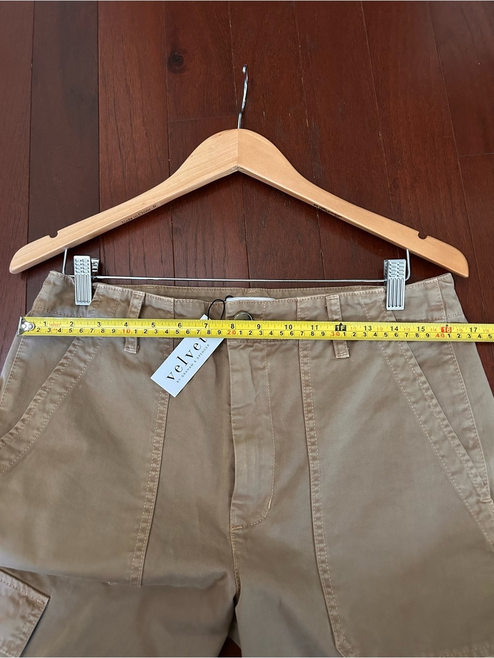 $249 NWT Velvet by Graham & Spencer Makayla Sanded Twill Cargo Pants brown sz 8 - Picture 10 of 12